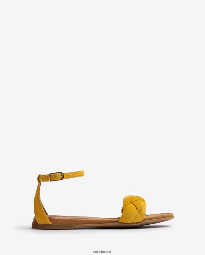 Yellow 80842D315 Women Unisa Sandal with a braided vamp