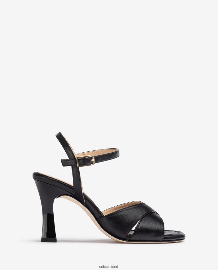 Black 80842D270 Women Unisa Cross strap sandal