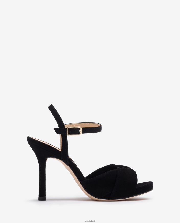 Black 80842D289 Women Unisa Crossover vamp high heel sandal