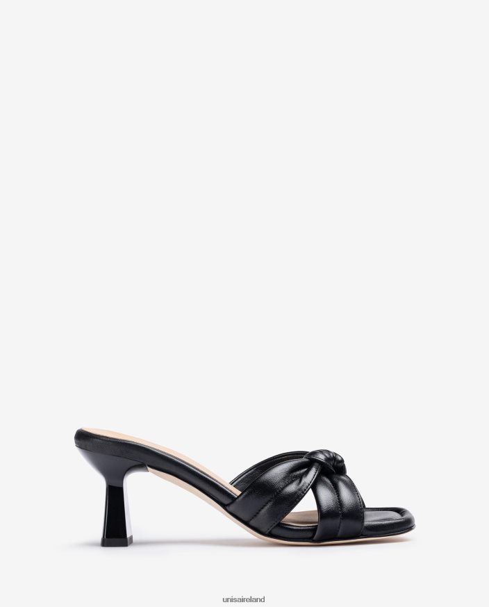 Black 80842D307 Women Unisa Knotted strap sandal