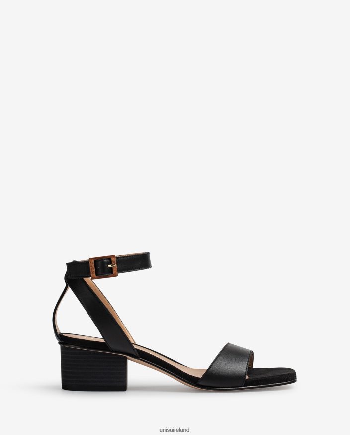 Black 80842D381 Women Unisa Wide heel sandals