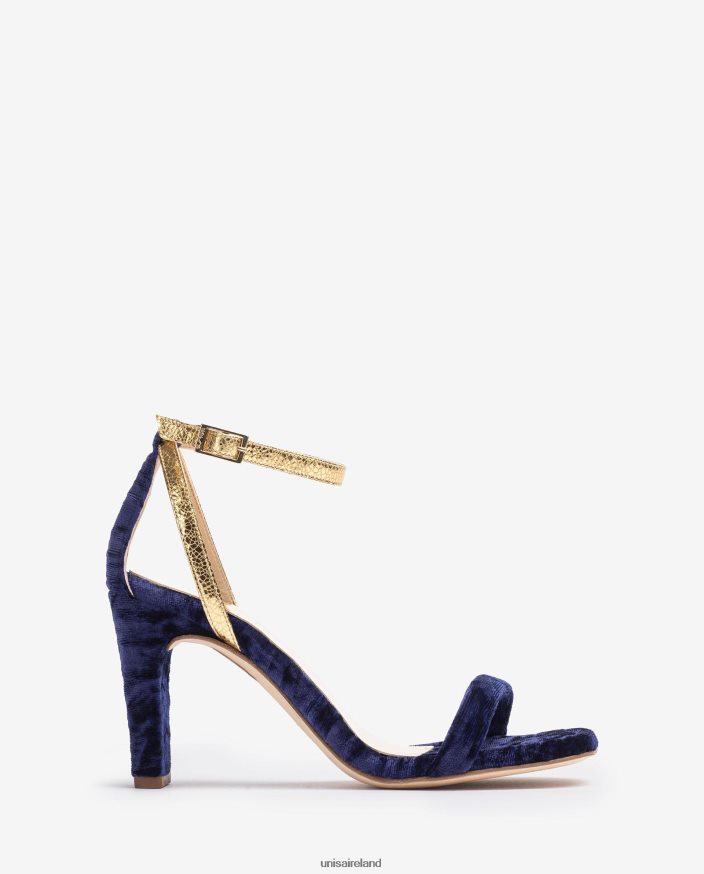 Blue 80842D1315 Women Unisa Velvet sandal