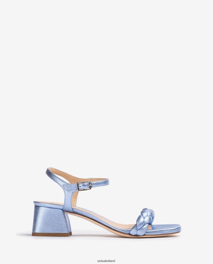 Blue 80842D142 Women Unisa Sandal with a braided strap