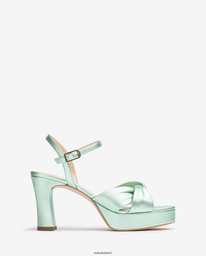 Blue 80842D18 Women Unisa Sandal with wide crossover straps