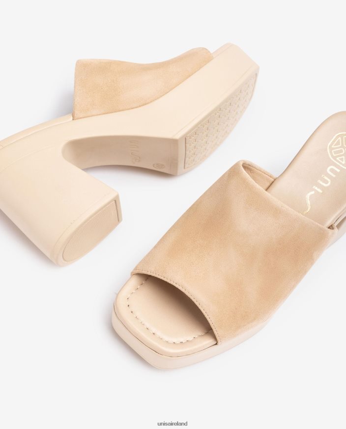 Fashion 80842D234 Women Unisa Wide vamp sandal with a block heel