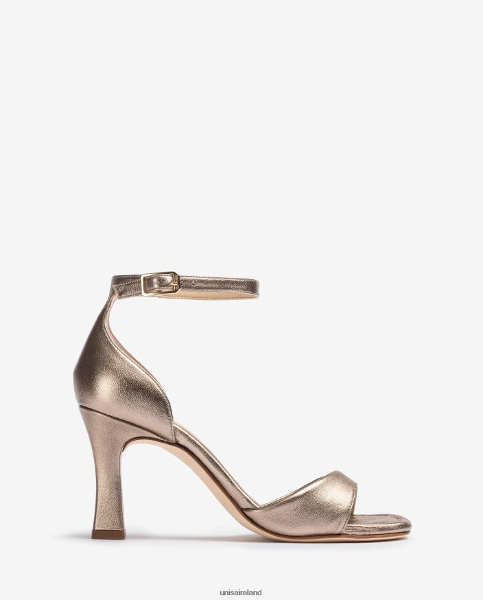 Fashion 80842D262 Women Unisa Metallic effect D'Orsay ankle strap sandal
