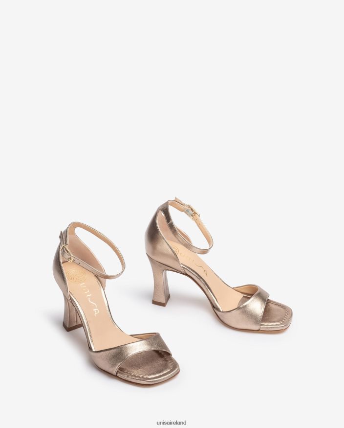 Fashion 80842D262 Women Unisa Metallic effect D\'Orsay ankle strap sandal