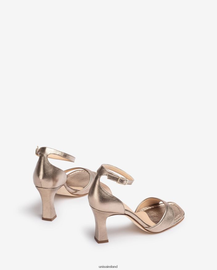 Fashion 80842D262 Women Unisa Metallic effect D\'Orsay ankle strap sandal