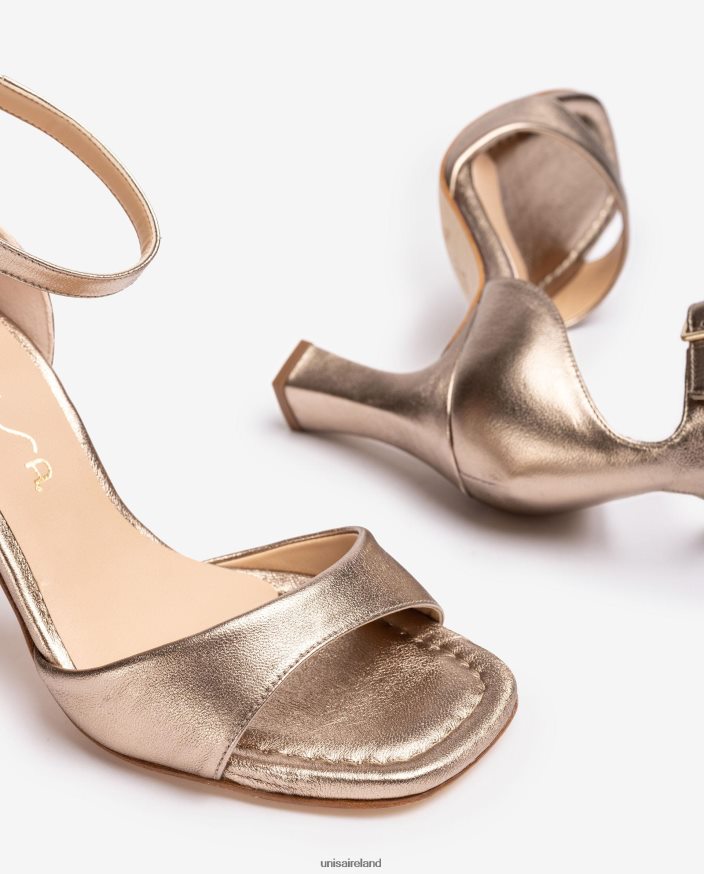 Fashion 80842D262 Women Unisa Metallic effect D\'Orsay ankle strap sandal