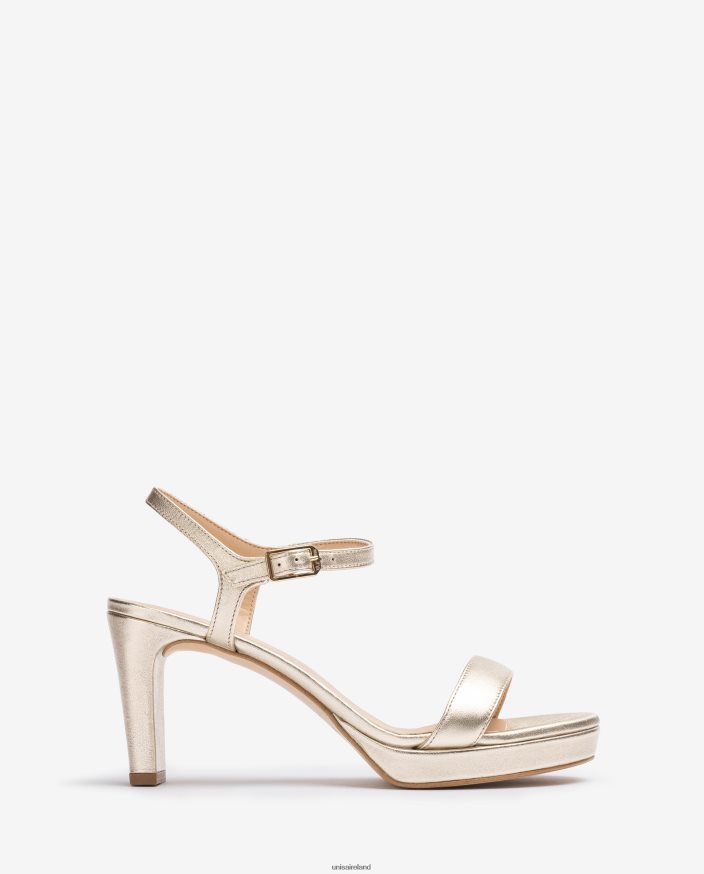 Fashion 80842D278 Women Unisa Metallic effect leather sandal