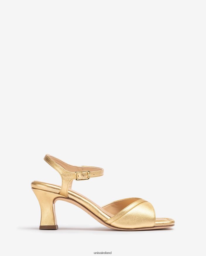 Gold 80842D183 Women Unisa Smart sandal with a comfortable heel