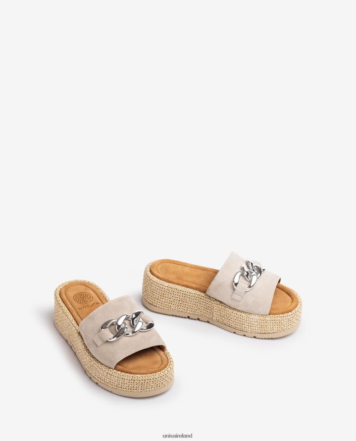 Graceful 80842D802 Women Unisa Sandal with a chain on the vamp