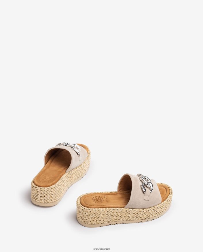 Graceful 80842D802 Women Unisa Sandal with a chain on the vamp