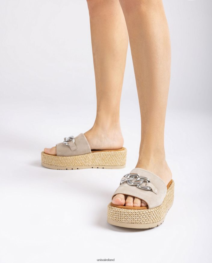 Graceful 80842D802 Women Unisa Sandal with a chain on the vamp