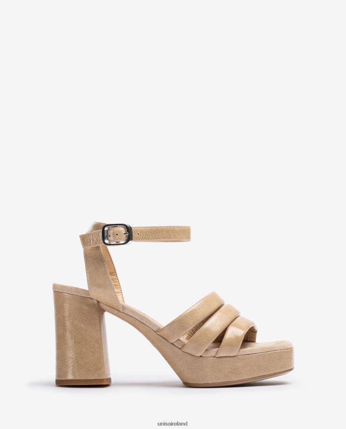 Fashion 80842D321 Women Unisa Leather sandal with a buckle