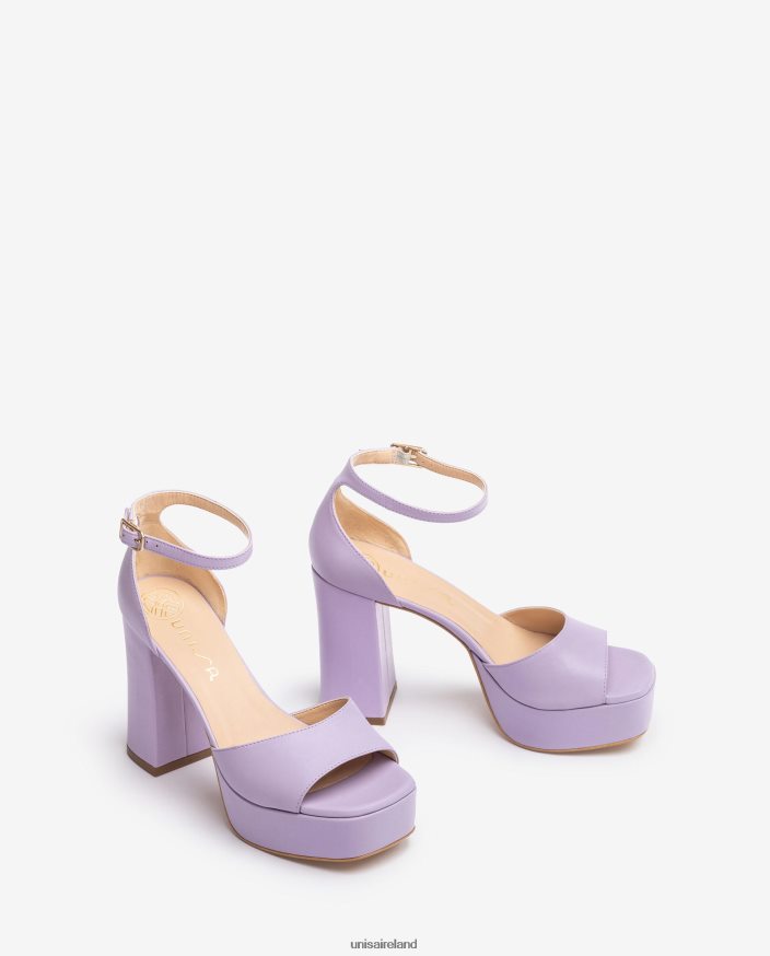 Lila 80842D55 Women Unisa Square toe sandal with a platform