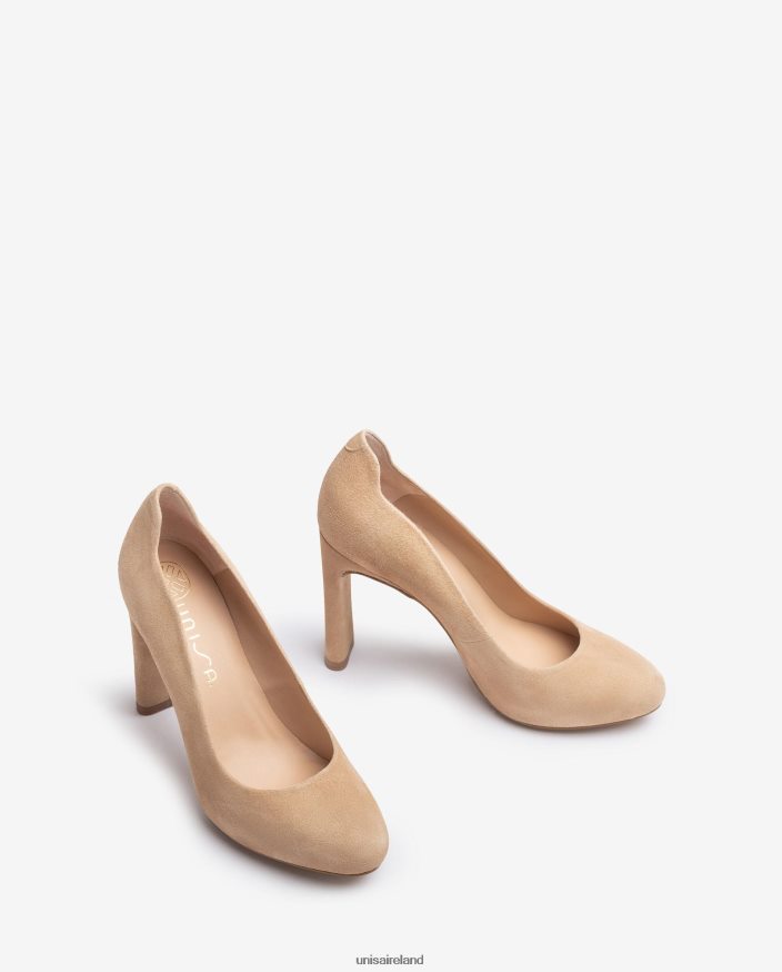 Beige 80842D549 Women Unisa High heel shoe with an inner platform