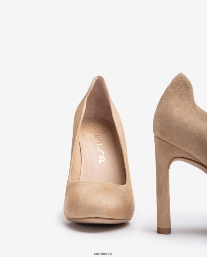 Beige 80842D549 Women Unisa High heel shoe with an inner platform