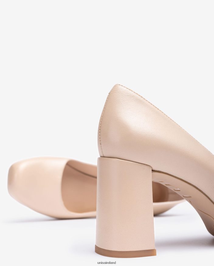 Beige 80842D564 Women Unisa Square toe pump with a platform