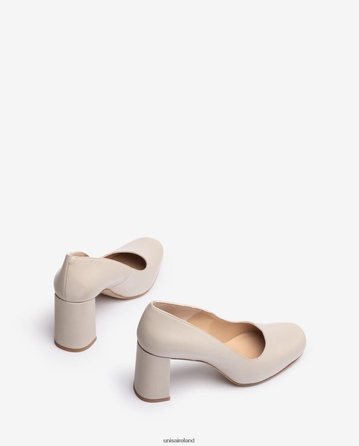 Beige 80842D565 Women Unisa Square toe pump with a platform