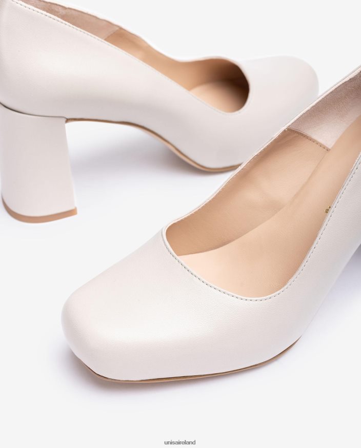 Beige 80842D565 Women Unisa Square toe pump with a platform