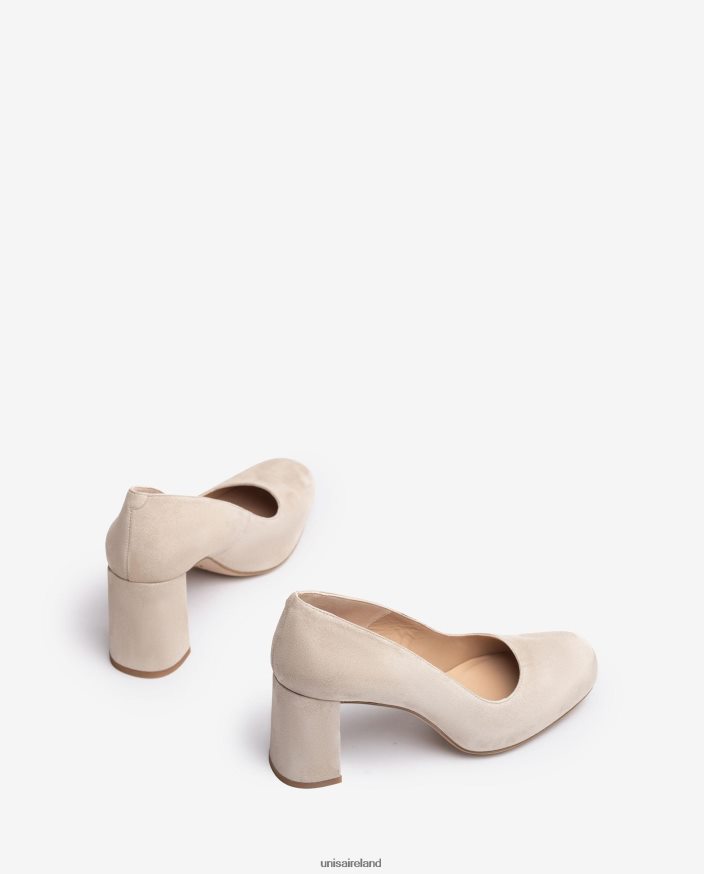 Beige 80842D567 Women Unisa Square toe pump with a platform