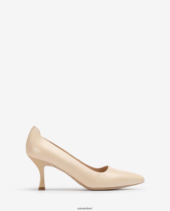 Beige 80842D575 Women Unisa Pump with a painted heel