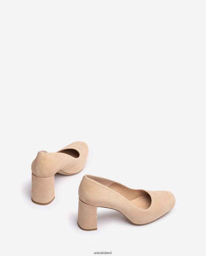 Beige 80842D580 Women Unisa Square toe pump with a platform