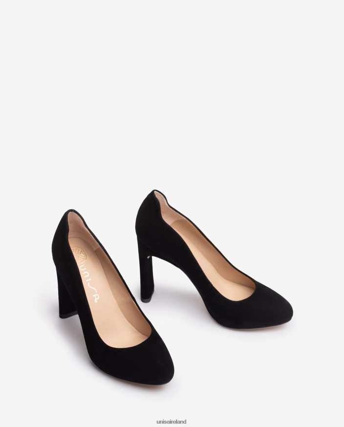 Black 80842D577 Women Unisa High heel shoe with an inner platform