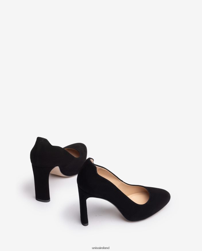Black 80842D577 Women Unisa High heel shoe with an inner platform