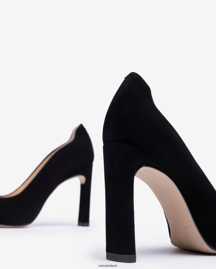 Black 80842D577 Women Unisa High heel shoe with an inner platform