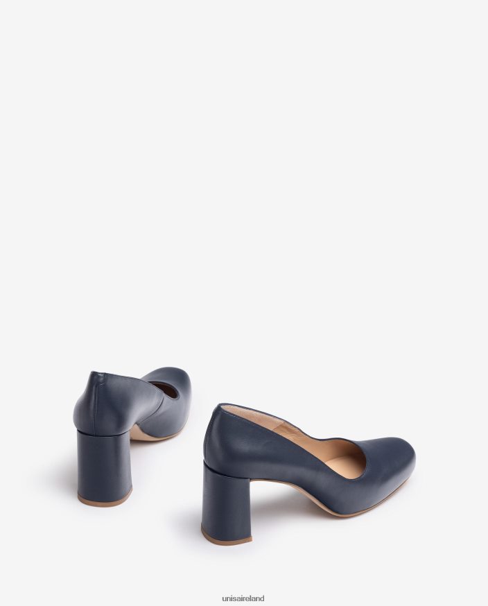 Blue 80842D561 Women Unisa Square toe pump with a platform