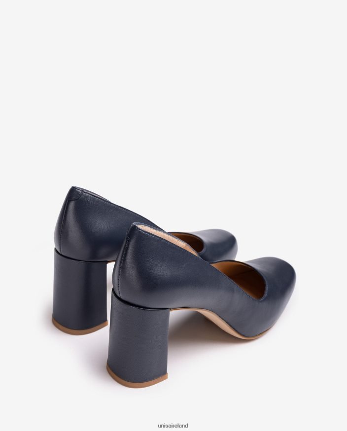 Blue 80842D561 Women Unisa Square toe pump with a platform