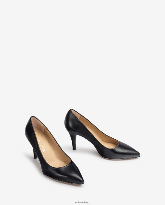 Fashion 80842D593 Women Unisa Leather pumps with a pointed toe and a thin heel