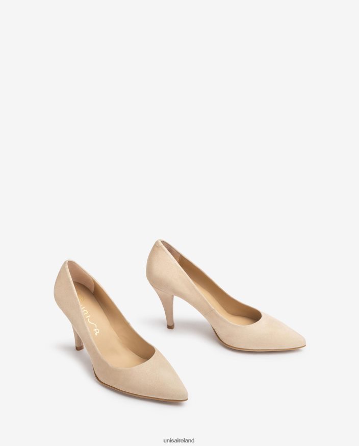 Graceful 80842D588 Women Unisa Suede pump with a pointed toe and a thin heel