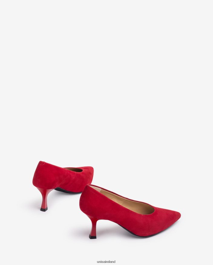 Red 80842D1299 Women Unisa Pointed toe pump with a closed top line.