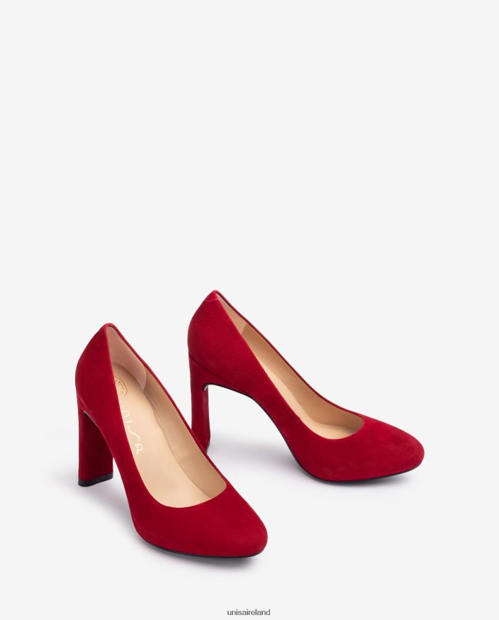 Red 80842D1304 Women Unisa Suede pumps with an inner platform