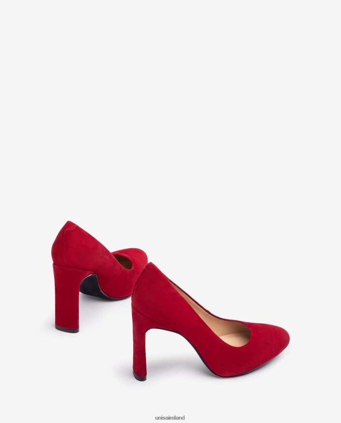 Red 80842D1304 Women Unisa Suede pumps with an inner platform