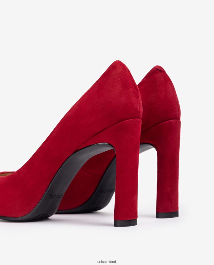 Red 80842D1304 Women Unisa Suede pumps with an inner platform