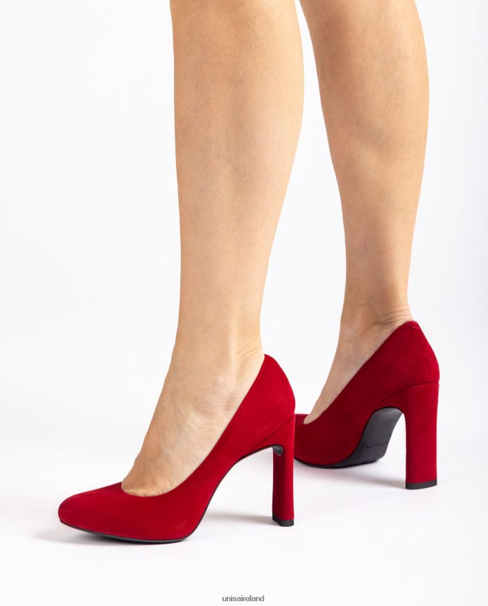 Red 80842D1304 Women Unisa Suede pumps with an inner platform