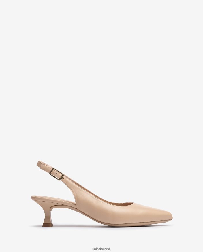 Beige 80842D515 Women Unisa Leather sling back