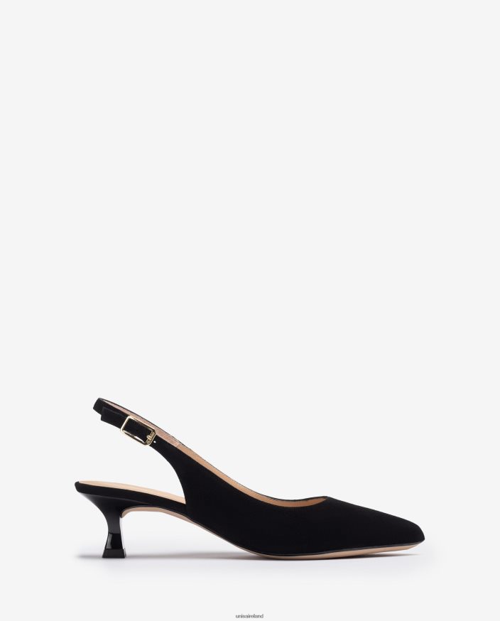 Black 80842D520 Women Unisa Suede sling back