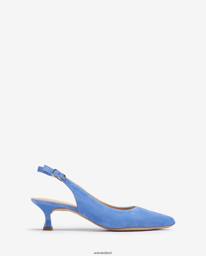 Blue 80842D509 Women Unisa Suede sling back
