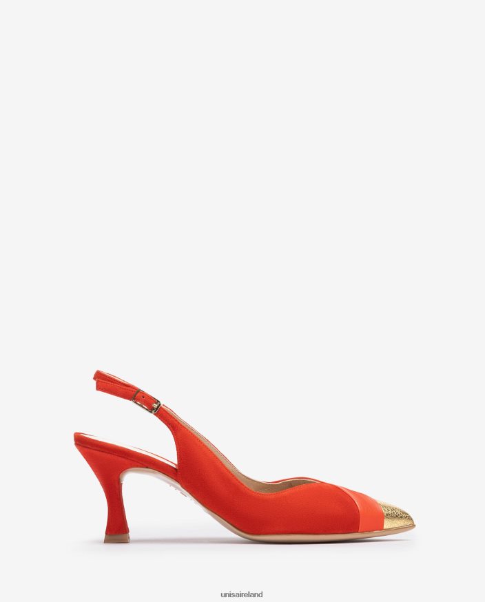 Red 80842D1325 Women Unisa Pointed toe slingback shoe.
