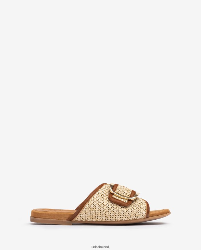 Fashion 80842D111 Women Unisa Sandal with a raffia sole