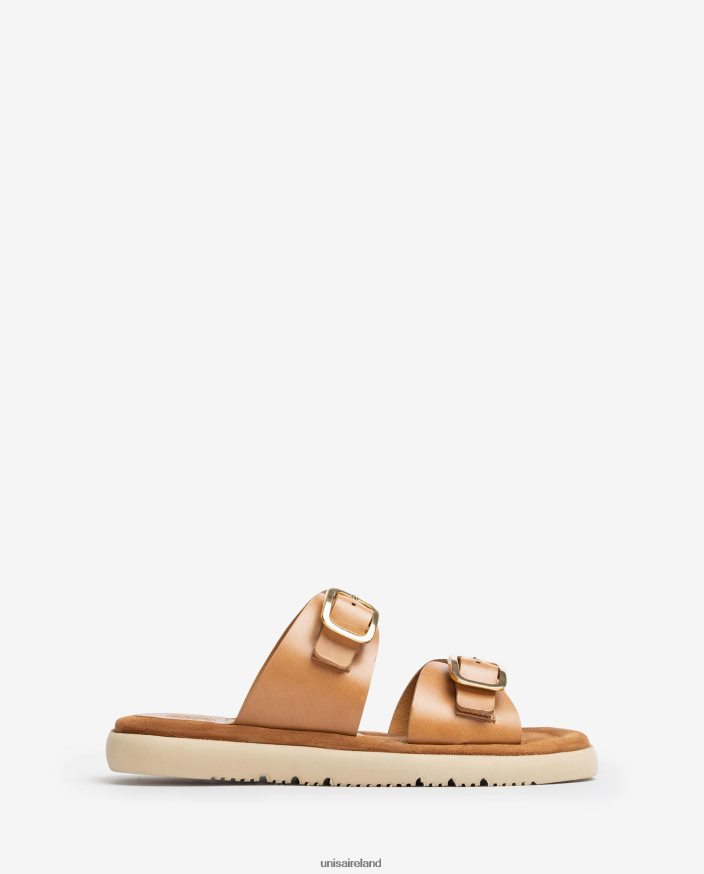 Graceful 80842D99 Women Unisa Flat sandal with a double buckle