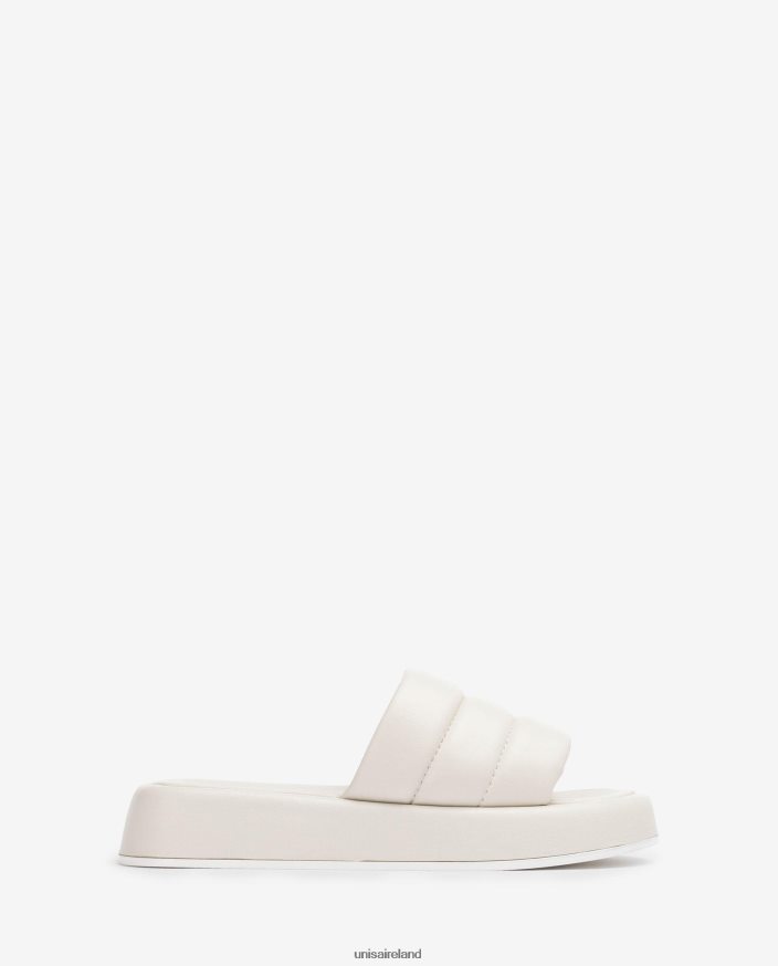 White 80842D106 Women Unisa Padded block sandal