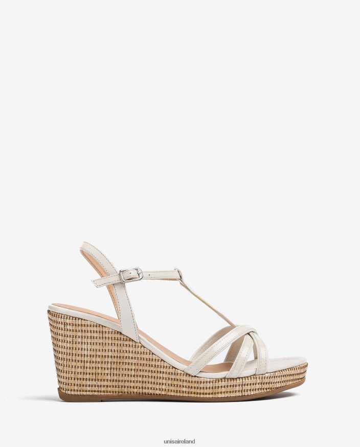 Fashion 80842D440 Women Unisa Wedge patent leather T-strap sandals