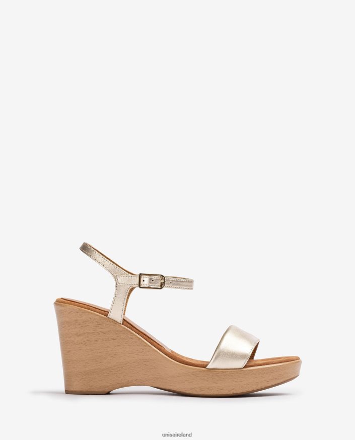 Graceful 80842D252 Women Unisa Metallic effect sandal with a block